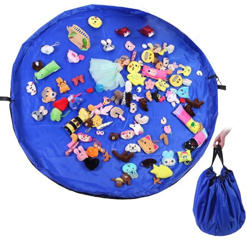 Aufräumsack Kinder Aufräumsack Spieldecke Spielzeug Aufbewahrung Spielzeug Organizer 0,5m Durchmesser Mit Kordelzug Spielzeugsack FüR Unterwegs Outdoor Storage Faltbare Tragbare Reisetasche Abwischbar