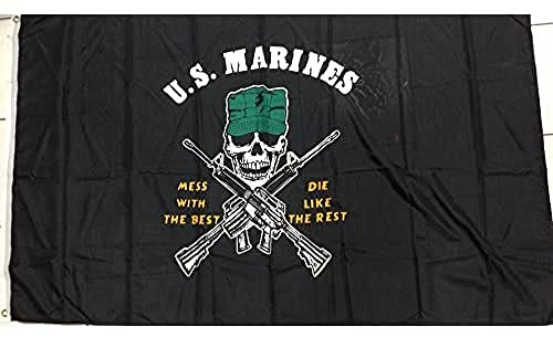 AZ FLAG Drapeau USA Army US Marines 150x90 cm Polyester 100D 2 Œillets | Usage intérieur et extérieur Drapeau décoratif de l'armée américaine coutures doubles et bords renforcés