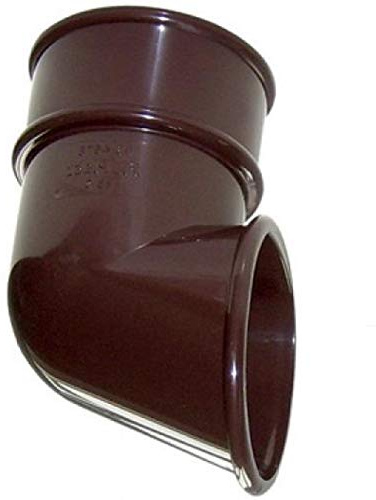 FLOPLAST 68mm Round Gutter Pipe Shoe - Brown - Pack of 2