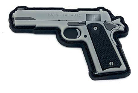 Patch Nation 1911 Cal .45 PVC Airsoft Paintball Klett Moral Flicken (Schwarz)