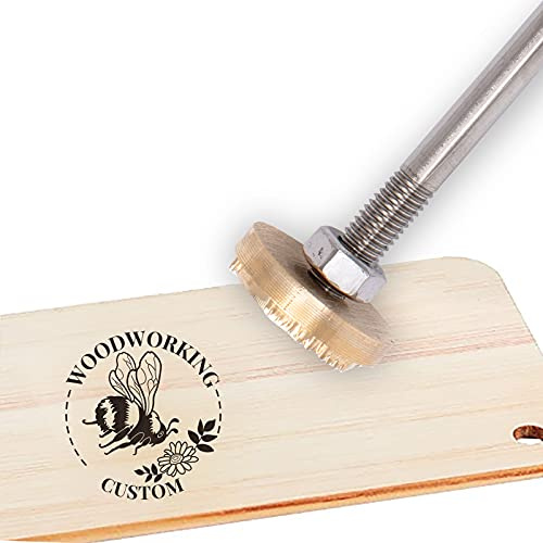 CREATPLANET Custom Wood Branding Eisen 1.2 Zoll Leder Branding Eisenstempel Custom Logo Heat BBQ Stamp Mit Messingkopf Und Holzgriff Für Die Holzbearbeitung Backen Handcrafted Design - Worker Bee# 5