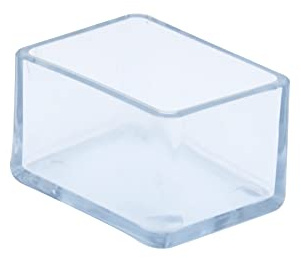 Flyshop Stuhlbeinkappen Rechteckig, 25 x 35mm, Transparent, 16 Stück | PVC, Schutzkappen für Stuhlbeine, Bodenschoner, Anti-Kratzer, Langlebige Stuhlsocken, Möbelfüße Gleiter