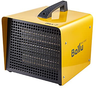Ballu BKX-7 Keramik Heizlüfter Elektroheizer 2 Heizstufen 2500W/5000W Bauheizer mit Thermostat Elektroheizgebläse Heizstrahler Heizgerät - für Baustelle Haus Werkstatt Wohnung Garage Tragbar