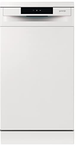 Gorenje GS 520 E15W Freistehender Geschirrspüler / 45cm / 9 Maßgedecke / 5 Programme / 1h Reinigungsprogramm / höhenverstellbarer Oberkorb / vollständiger Überlaufschutz / Weiß