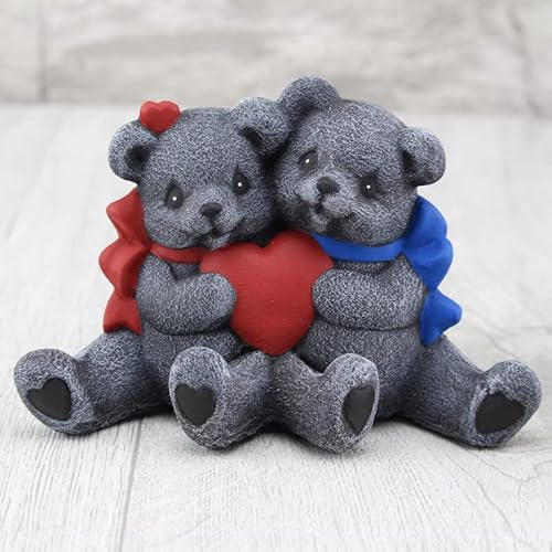 STEINFIGUREN SPICKER Steinfigur Teddy, 133/1 Bär Gartenfigur Steinguss Tierfigur Basaltgrau