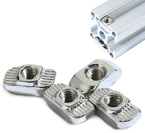 100 Stück M6 Nut 8 Hammermutter, Gewinde 3030 4040 Profil Nutenstein 3D Drucker CNC