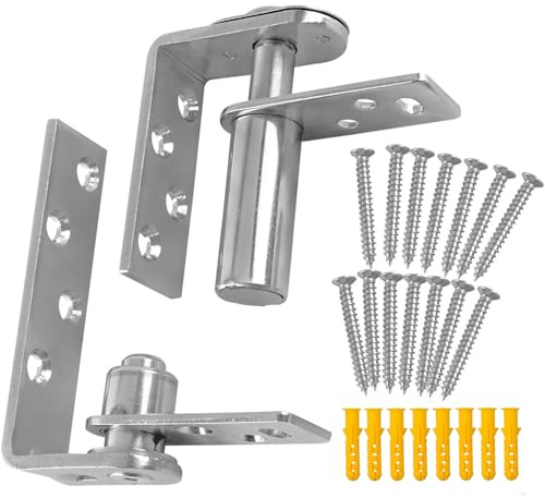 TamBee Cafe Door Hinges Swinging Door Hardware, Saloon Door Hinges for Swinging Doors Gravity Hinges Hardware for Kitchen Saloon, 50lbs (Silver, 1PC)