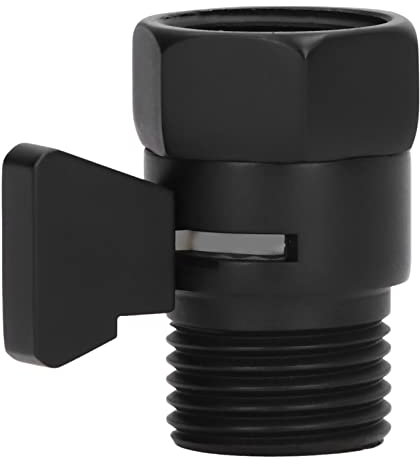 Kuuleyn Duschabsperrventil, Wasserregelventil, G1/2 Absperrventil, Messing-Wasserregelventil, Schwarzes Duschkopf-Sprühventil Für Haushaltsbadezimmer