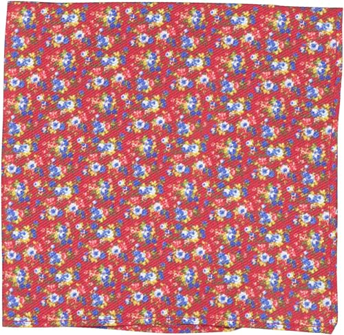 Seidenfalter by Prince Bowtie Herren Einstecktuch Blumen-Muster rot-mix