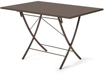 MONDO VIRO un mondo a casa tua Mondo Viro Klapptisch aus verzinktem Metall Vegas für den Garten, Höhe 75 cm (Bronze, rechteckig, 120 x 80 cm, 75 h)