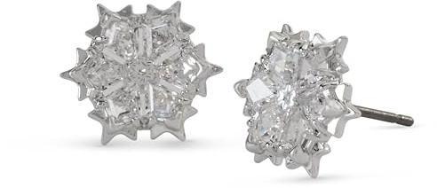 Swarovski Magic Örhängen, Snöflinga, Vit, Rodiumpläterad