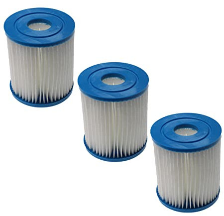 vhbw 3X Filterkartusche Ersatz für Baleen AK-2003 für Swimmingpool, Filterpumpe - Wasserfilter Blau Weiß