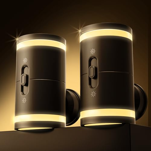 PURSNIC Night Light Plug in Wall, LED Night Lights, 2 Pack with Dusk to Dawn Sensor, Adjustable Brightness 5-120LM, Warm White 3000K, Dimmable Night Lights Hallway Bedroom Stair Bathroom Toddler