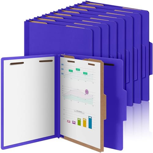 Skyygemm Klassifizierungsmappen, Briefgröße, 1 Trennwand, Presskarton-Aktenordner mit Verschlüssen, Fächermappe, Organizer für Lehrer, Klerus, Büro, Kirche, Weihnachtsspenden, Violett, 24 Stück