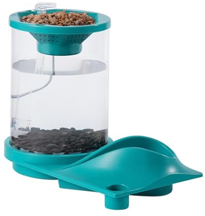 Petit réservoir aquaponique – Aquarium créatif de bureau | Réservoir d'eau d'aménagement paysager, filtration de circulation de l'eau, changement d'eau, petit aquarium pour élever des