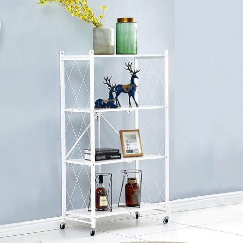 ZGNMK Audiovisuelle Regale, Medienschrank, Entertainment-Ständer, Eck-TV-Ständer, Medienaufbewahrungsschrank, Gaming-Regale, Plattenspieler-Konsolenschrank, Stereo-Rack(Wit,71x34x126cm)