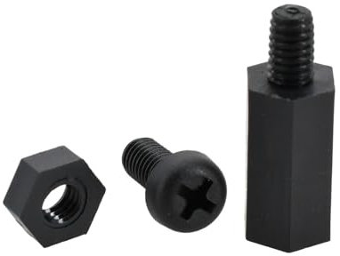 EKHNMTCM M2 M2,5 M3 M4 Nylon Motherboard Abstandshalter PCB Unterstützung Leiterplatte Säule Rack Säulen Abstandshalter Kunststoff Sechskantschraube Bolzen und Muttern-Set(35mm (10Set),M3 (Thread 6mm)
