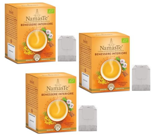 Pompadour® | Benessere Interiore Tisana Ayurvedica Biologica | Infuso BIO Liquirizia, Finocchio e Timo - 3 x 15 Filtri