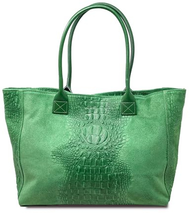 Chicca Borse Borsa a Spalla Shopper Grande da Donna in Pelle