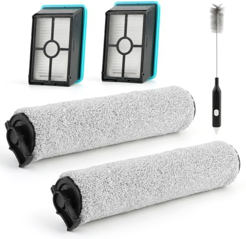 RongZy 2 Rodillos de Cepillo 2 Filtros para Bissell CrossWave HF2/3845N/3831 Repuesto Aspiradora en Seco Húmedo, Juego de Accesorios Rodillos de Cepillo/Filtro HEPA/Cepillo de Tanque de Agua