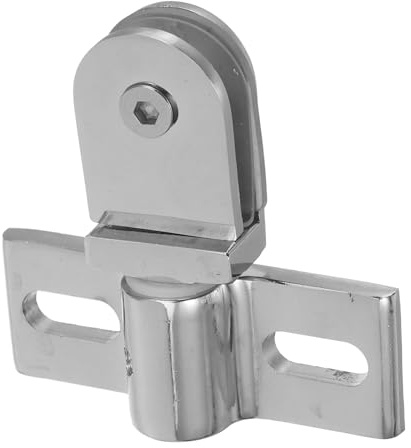 Charnière Pivotante de Porte de Bain en Verre, Alliage de Zinc Argenté | Pivot de Porte, Ouverture Bidirectionnelle, Installation Sûre et Fiable pour Salle de Bain Moderne