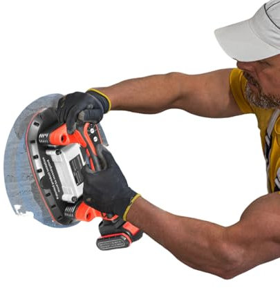 2in1 Akku Fliesenrüttler & Saugheber 21V | 80kg Saugkraft, 6-Gang Vibrationsgerät für Fliesen/Glas/Marmor, 28x15cm Saugnapf, 3000-13000 U/min (inkl. 2x2000mAh Akku, Tragekoffer)