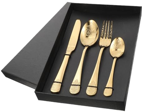 FUNNETOYU Couverts Vaisselle Occidentale Fourchette Cuillère à Steak Acier Inoxydable Pour Usage Quotidien Et Repas