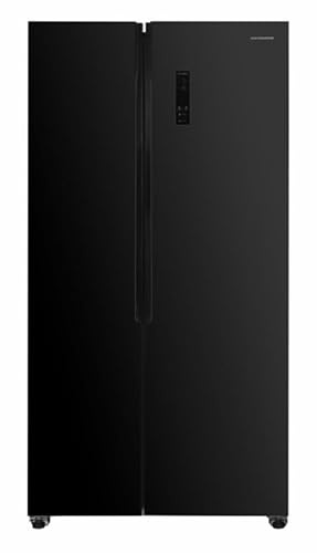 HEINNER HSBS-HM532NFGBKE++ Side-by-Side Kühlschrank – 532 L, Full No-Frost, Inverter-Kompressor, LED-Display, Edelstahl-Design, Energieklasse E, 5-Jahres-Garantie