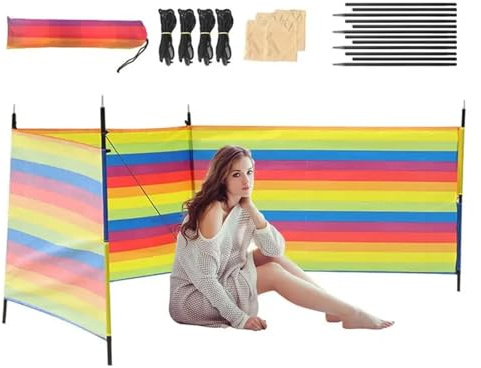 ZYFHYU Pantalla contra el Viento de Playa Pantalla de privacidad for Acampar, Bloqueador Viento, Barrera Refugio, Resistente al, portátil, Tallas S/M/L(S)