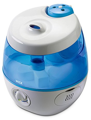 Wick SweetDreams Kaltluft-Luftbefeuchter mit Lichtprojektion – Für Kinder- und Babyzimmer – Für Räume bis zu 35 m² – Pad mit ätherischen Ölen inklusive – Leise Ultraschall-Technologie – WUL575