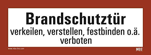 MBS-FIRE® Film autocollant pour porte coupe-feu selon la norme DIN 297 x 105 mm