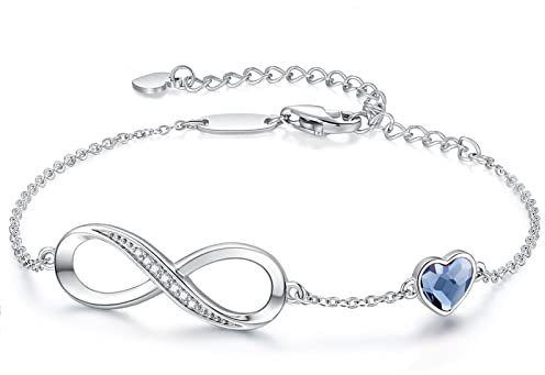 LOUISA SECRET Bracciale Donna Braccialetto Infinito Bracciali Cuore Bracciale Gioielli Regalo Natale Regalo Festa della Mamma Compleanno Per Moglie Amiche Amica