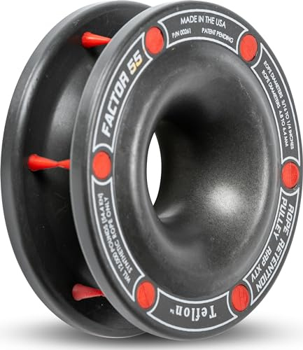 Factor 55 Rope Retention Pulley XTV (RRP XTV) for Use with Synthetic Rope and Soft Shackle, for UTV/ATV Powersport Vehicles | XTV Model, Black Finish, Auto Part