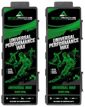 SkinRocks Universal Skiwachs Langlauf Snowboard Bügelwachs All IN ONE Wax Black