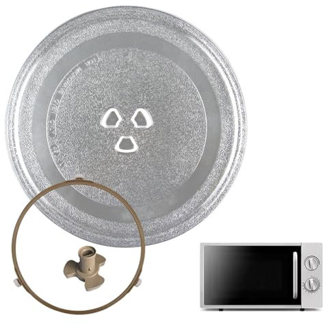 WORDFUN Drehteller Für Mikrowelle, Mikrowelle-Drehteller-Glasplatte, Ersatz Teller Glasplatte, AntiRutsch, GlasDrehscheibe Transparent, Mikrowellenteller, Glasdrehteller, Hitzebeständig