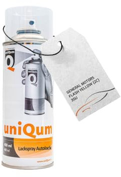 uniQum Autolack Spraydose für GENERAL MOTORS FLASH YELLOW (2C) 35U Autolack Reparatur 400 ml