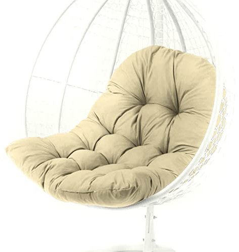 Kissen Für Eierstuhl, 120 * 80cm Hängesessel Kissen, Auflage Für Polyrattan/Rattan Hängeschaukel, Wasserdicht Und UV-beständig Sitzauflage Für Hängekorb -Runde Sitzkissen/Rückenkissen Für Hängesitz