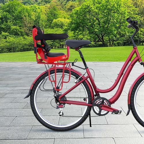 MEELRYD Kinderfahrradsitz Fahrradsitz Hinten, Universal Toddler Bike Seat for Adult Bike Attachment,Mountain Bike,Electric Bikes,Bicycles, Für 6 Monate-6 Jahre alt (rot)