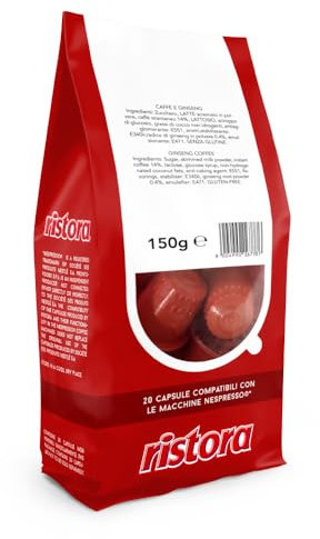 Ristora 100 Capsule Caffè Ginseng Compatibile con Nespresso
