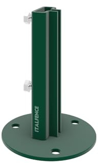 Platine de fixation pour piquet T 30x30mm, acier plastifié [5 pièces]