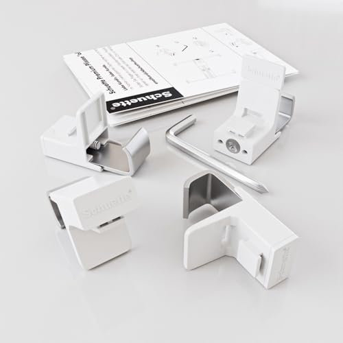 Schuette® Suprafix Plissee Klemmhalter X (Klemmfix) ● 4 Stück Set ● Zum Klemmen • Weiß