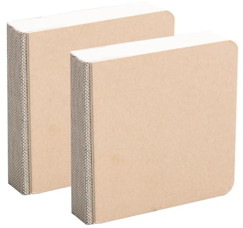 SOFPLATE 2 Pièces 3.2 x 3.2 Pouce Mini Carnet Dessin Aquarelle Mini Carnet de Croquis Vierge Carré Portable Aquarelle Voyage Journal Petit Bloc Notes Carnets de Croquis pour Peinture Voyageur Étudiant