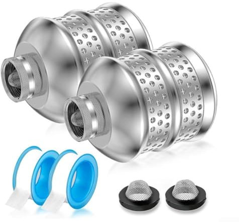 Zoegneer Gartensprinklersystem Aluminiumfilter Gartenfilter Ball Wasserenthärter Sprinkler Filter Garten Wasserreiniger für sanfte Pflanzenbewässerung