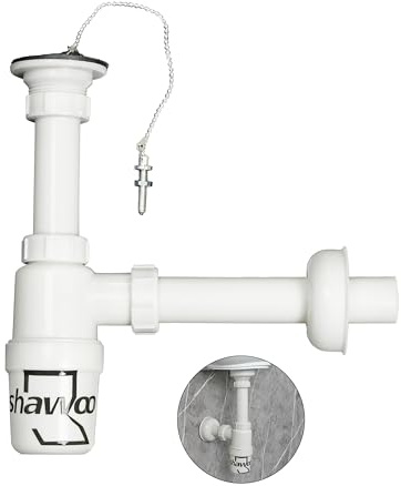 Kit de drenaje de plástico para lavabo de baño, tubo de desagüe de 1-1/4 pulgadas, tubo de drenaje de entrada deslizante