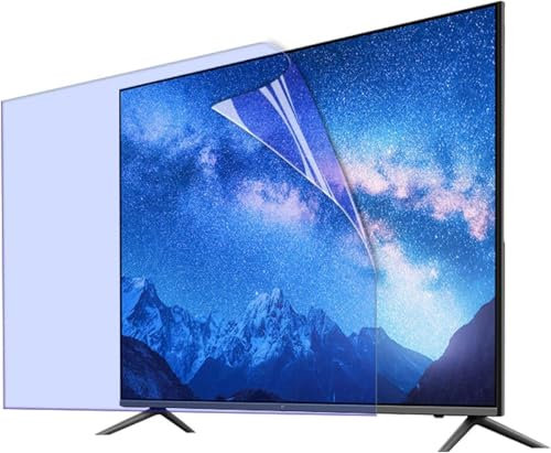 AYCDL Matte Anti Glare TV Screen Protector Film 32-75 inch Anti Blue Light Eye Protection/Anti UV Filter for Desktop Computer Monitor/Clear / 50 Inches 1101x620mm,Clear-60 Inches 1327x749mm