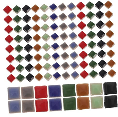 HAWILLOSCH 200g Porzellanstücke Für Heimwerkerprojekte Dekorative Keramikfliesen Für Küche Badezimmer Bastelbedarf Kleine Quadratische Fliesen Keramikfliesenzubehör