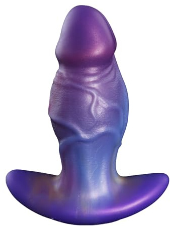 AMAZBEE Plug anale in silicone con superficie ruvida e base a forma di T Plug anale indossabile per la stimolazione e il massaggio della prostata Giocattoli sessuali per adulti (M,1)