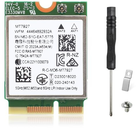 EDUP WiFi 7 Card BE9300 Tri-Band Wireless Network Adapter, 802.11be 2.4/5/6GHz, Bluetooth 5.4, MLO, M.2 Key E 2230 Wi-Fi 7 Module Card for Laptop PC, Intel & AMD, Compatible with Windows 11