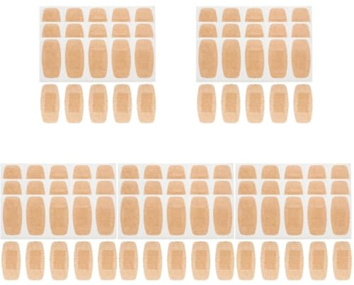 Tofficu 100pcs Silicone Gel Bandages Breathable Wound Protectors Hemostatic Patches Skin-Colored Non-Woven Pu Coated Plasters for Safe Wound Care