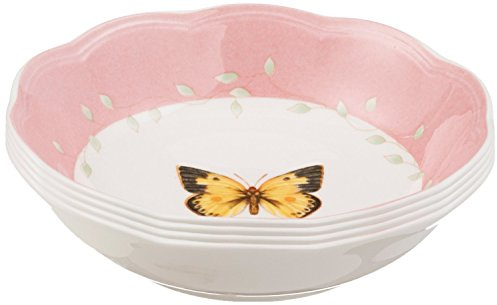 Lenox Butterfly Meadow Porcelain Fruit Bowls, 5.25 Inch, Set of 4